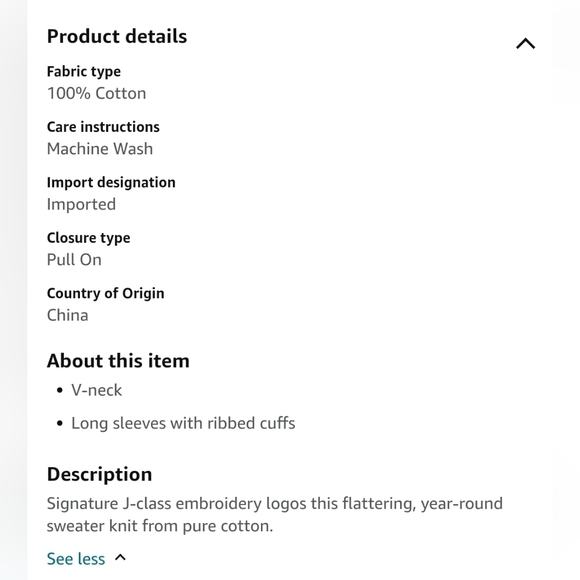 Nautica Long Sleeve J-Class V-Neck Sweater - Picture 4 of 5